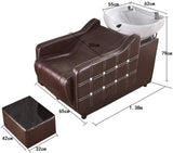 DNNAL Lavabos de peluquería Silla de champú, peluquería Dependencia de Lavado a contracorriente Lavabo de champú para peluquería Silla para salón de Belleza de SPA