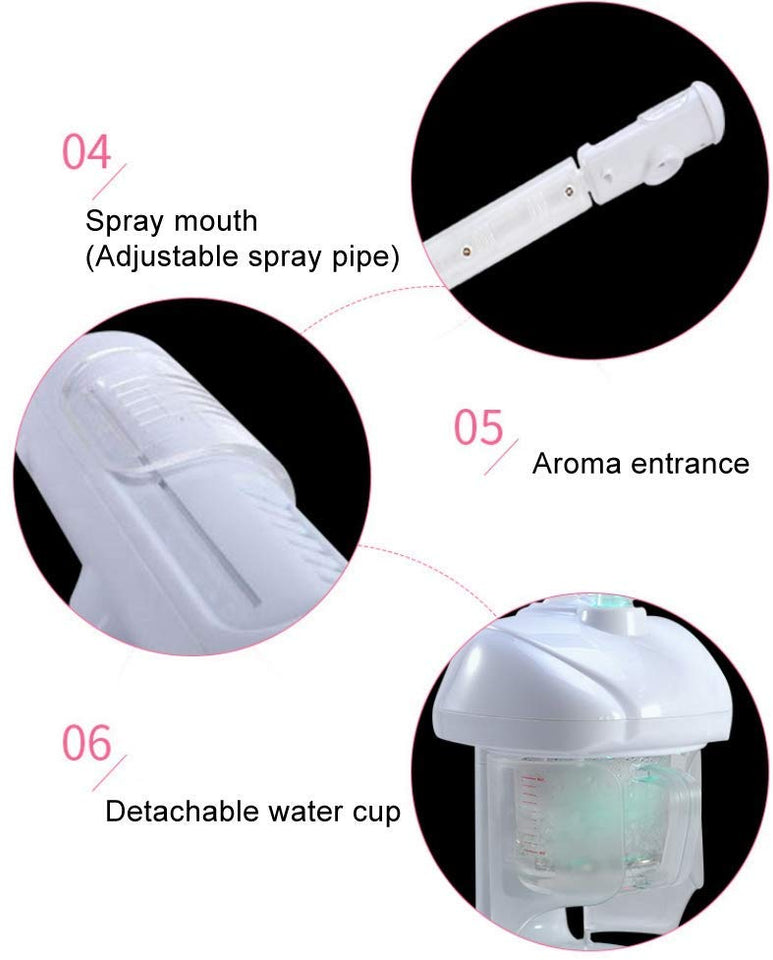 2 en 1 Secador Casco Vapor Facial Profesional para Salon Spa, Vapor Encapuchado con Soporte para Teñir Cabello y Acondicionamiento y Peluqueria y Cuidado de Piel (Azul)
