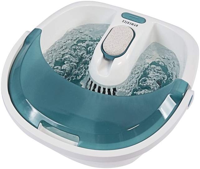 HoMedics Bubble Spa Elite Footbath, 2 en 1 centro de pedicura removible, control táctil de los dedos, asa fácil sin salpicaduras, FB-450H
