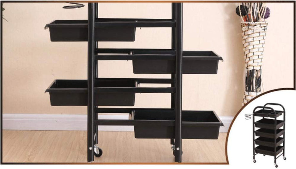YLTTZ Salon SPA Trolley Carro de Almacenamiento Colorante Salón de Belleza Soporte para secador de Cabello para técnicos de uñas técnicos en estética de Mascotas y Otros usos