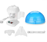 2 en 1 Secador Casco Vapor Facial Profesional para Salon Spa, Vapor Encapuchado con Soporte para Teñir Cabello y Acondicionamiento y Peluqueria y Cuidado de Piel (Azul)