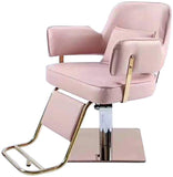 como Sillón de Belleza, sillón de peluquería hidráulico Estilo clásico, sillón de peluquería, Equipo de salón/Belleza/SPA (Negro, Azul, Rosa)