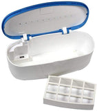 Eachbid Esterilizador de Desinfección Esterilizador de Uñas UV Herramientas de Arte de Uñas Esterilizador Caja de Almacenamiento Caja de Desinfección LED Portátil Azul