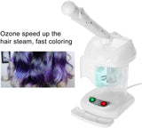 2 en 1 Secador Casco Vapor Facial Profesional para Salon Spa, Vapor Encapuchado con Soporte para Teñir Cabello y Acondicionamiento y Peluqueria y Cuidado de Piel (Azul)