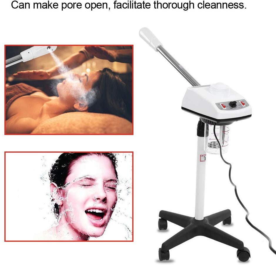 Máquina de Sprays Vaporizador de cara, Vapor facial Inicio Spa Ozone Steaming Ion para Salón de Belleza Equipo de Cuidado de Piel (US)