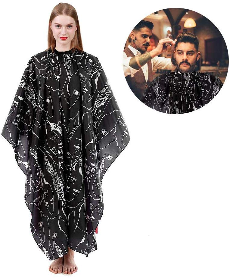 Vruping Delantal De Corte De Pelo, Capa Profesional De PeluqueríA con Tela De Calidad Y Escote Ajustable, Ideal para El SalóN O El Hogar