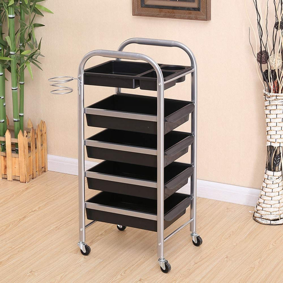 YLTTZ Salon SPA Trolley Carro de Almacenamiento Colorante Salón de Belleza Soporte para secador de Cabello para técnicos de uñas técnicos en estética de Mascotas y Otros usos