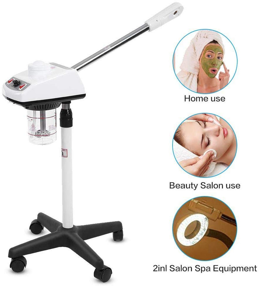 Máquina de Sprays Vaporizador de cara, Vapor facial Inicio Spa Ozone Steaming Ion para Salón de Belleza Equipo de Cuidado de Piel (US)
