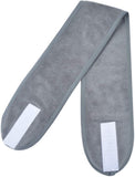 Sinland - Diadema de spa facial para lavado de maquillaje, cosméticos, ducha, suave, con diseño de velcro, paquete de 3, gris, 3pack