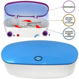 Eachbid Esterilizador de Desinfección Esterilizador de Uñas UV Herramientas de Arte de Uñas Esterilizador Caja de Almacenamiento Caja de Desinfección LED Portátil Azul