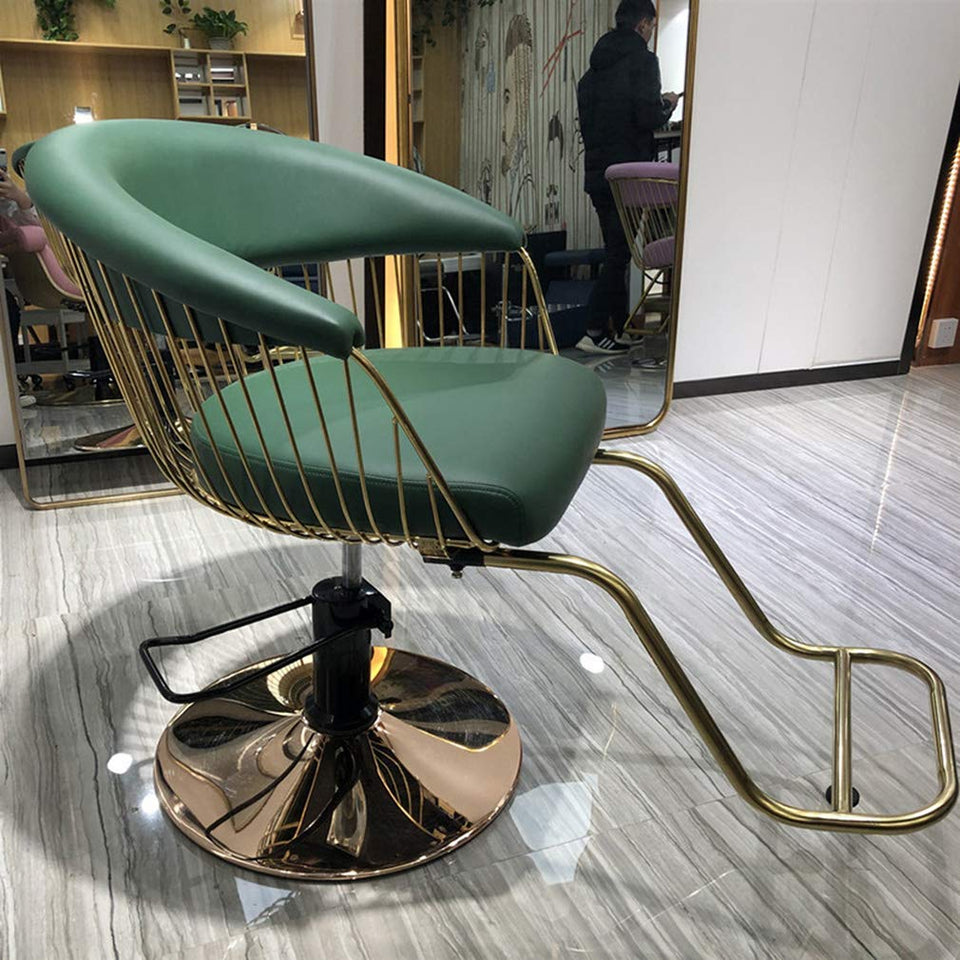 DIOE Silla de Peluquero hidráulica clásica, Silla de salón de SPA, Equipo de Belleza para Peinado, 3 Colores Disponibles (Negro, Verde, Rosa)