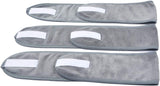 Sinland - Diadema de spa facial para lavado de maquillaje, cosméticos, ducha, suave, con diseño de velcro, paquete de 3, gris, 3pack